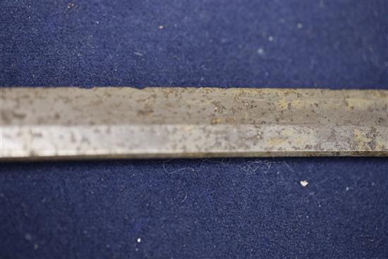 A WWI Japanese officers katana sword, overall 39in.